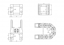 Кабель канал гибкий TP25х25 R55 (с держателями)