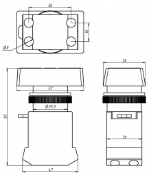 Кнопка ON-OFF d30mm