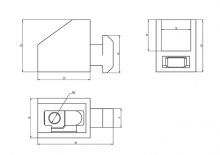 Крепление с гайкой М6 паз 10