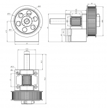 Модуль LC оси Y с редукцией 3:1(вал 12 мм) ML