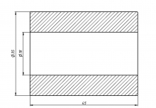 Отбойник цилиндрический D35 d18 L45
