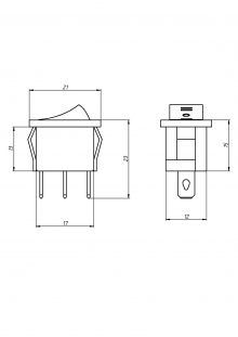 Переключатель клавишный KCD-101