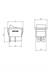 Переключатель ON-OFF KCD4-202