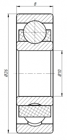Подшипник радиально-упорный 7000AC