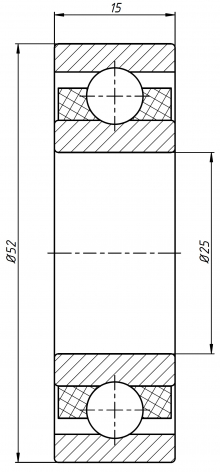 Подшипник радиально-упорный 7205AC