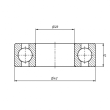 Подшипник радиально-упорный 7004AC