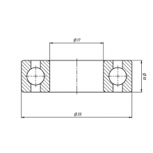 Подшипник шпинделя H7003C-2RZ P5 (2 шт. в комплекте)