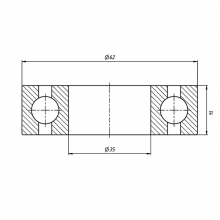 Подшипник шпинделя H7007C-2RZ DBP5 (комплект 2 шт.)