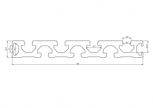 Профиль рабочего стола AL-22180 Т-слот (АВД-3411)