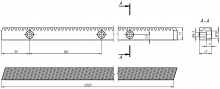 Рейка RS1.5-1717 косозубая