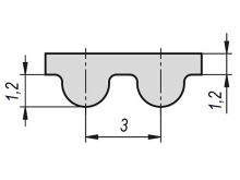 Ремень HTD 351-3M-15