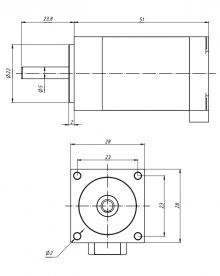 Шаговый двигатель 28HS51-0674А