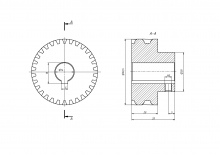 Шестерня M1.5-30-14 косозубая