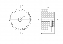 Шестерня M1.5-30-8 (H30)