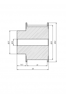Шкив 14T-тип 32-30BF 10mm
