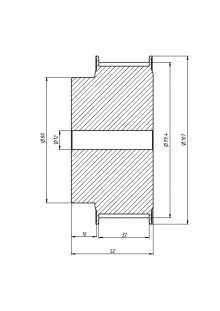 Шкив 25T-тип 32-30BF 12mm