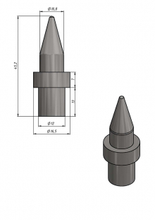 Сверлильная головка М12 круглая