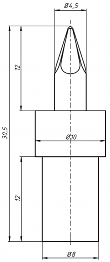 Сверлильная головка М5 круглая