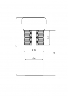 Световой индикатор зеленый 220В 16мм