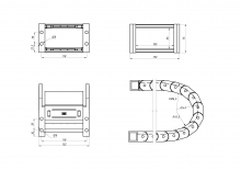 TP55x100 R150 закрытый (с держателями)
