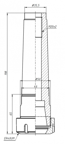 Цанговый патрон MTB5-ER40-М20