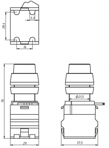 Выключатель с ключом 10А