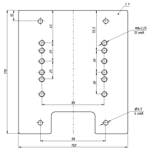 Алюминиевое крепление поворотной оси Тип-2 (AL-30150-8)