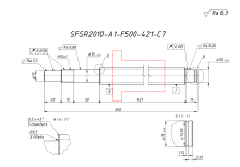 Винт+ гайка SFSR2010-A1-F500-421-C7
