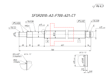 Винт+ гайка SFSR2010-A2-F700-621-C7