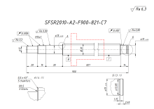 Винт+ гайка SFSR2010-A2-F900-821-C7