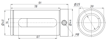 Втулка переходная для инструмента с цилиндрическим хвостовиком D40-d25