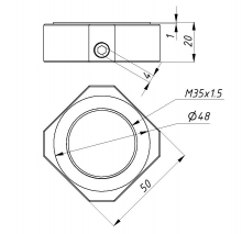 Гайка FK35 BK35 EK35 M35*1.5