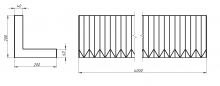 Гофра Г-образная 200х200х4000 (40 мм)