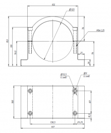 Кронштейн (держатель) для шпинделя 125 мм