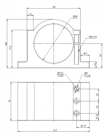 Кронштейн (держатель) для шпинделя 80 мм