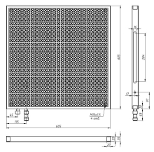 Вакуумный стол с вакуумметром 600x600 (чугунный)