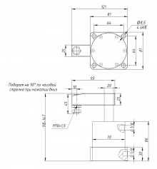 Прижимной пневмоцилиндр ACKR63X90