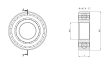 Подшипник радиально-упорный 7002ACTA/P5DBB (Комплект 2 шт.)
