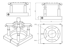 Прижим листового материала для шпинделя 100мм