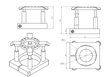 Прижим листового материала для шпинделя 80мм