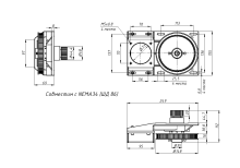 Ременной редуктор 1:5 модуль 2 прямозубая рейка
