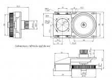 Ременной редуктор 1:5 модуль 1,25 прямозубая рейка