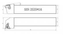 Резец резьбовой для наружной резьбы SER2525 M16