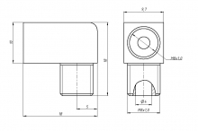 Соединение под прямым углом JT-4 M8*1