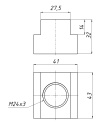 Сухарь для станочных пазов M24