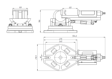 Тиски глобусные станочные QW125