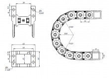 Кабель-канал гибкий TP25x38 R100 (с держателями)