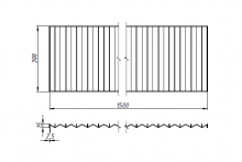 Гофрозащита 1500х300х15 усиленная