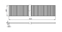 Гофра 1500х265х15