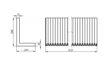 Гофра Г-образная FL 300х200х1600 (30 мм)